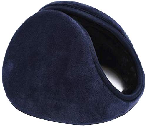 Product Cover HIG Ear Warmers Unisex Foldable Leather Classic Fleece Winter Warm Earmuffs for Men & Women
