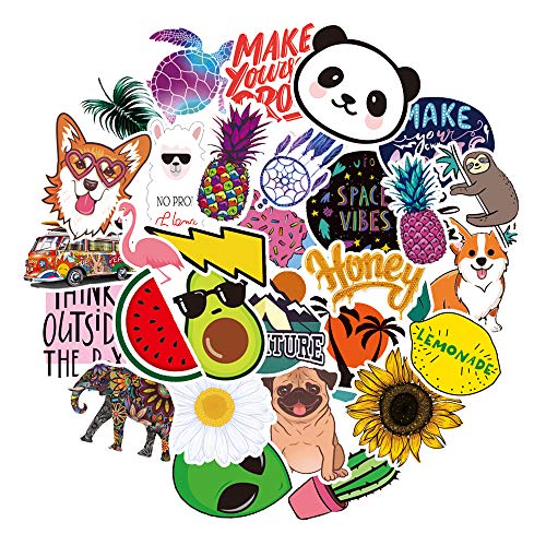Product Cover Stickers for Water Bottles Big 30pcs Waterproof Cute Aesthetic Trendy Stickers for Teens Kids Girls and Boys, Perfect for Hydro Flask Laptop Notebook Tablet Phone Car Travel Extra Durable 100% Vinyl