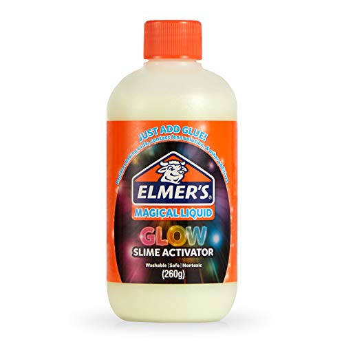 Product Cover Elmer's Glow In The Dark Slime Activator | Magical Liquid Glue Slime Activator, 8.75 FL. oz. Bottle - Great for Making Glow In The Dark Slime