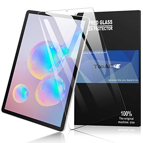 Product Cover [2 Pack] TopACE for Samsung Galaxy Tab S6 Screen Protector, 9H Hardness [Works with Fingerprint Sensor][Bubble Free] Tempered Glass with Lifetime Replacement Warranty