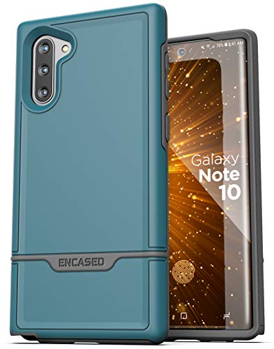 Product Cover Encased Heavy Duty Galaxy Note 10 Protective Case (2019 Rebel Armor) Military Grade Full Body Protection Cover (Samsung Note 10) Turquoise Blue