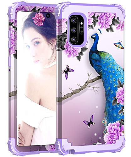Product Cover PIXIU Galaxy Note 10 Plus case,Unique Dual Layer Heavy Duty Shockproof Protective Hybrid Sturdy Case for Samsung Galaxy Note 10Plus 6.8 inch Peacock