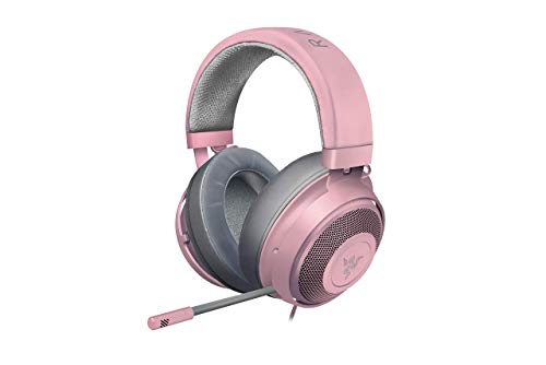 Product Cover Razer Kraken Gaming Headset 2019: Lightweight Aluminum Frame - Retractable Noise Cancelling Mic - for PC, Xbox, PS4, Nintendo Switch - Quartz Pink (Renewed)
