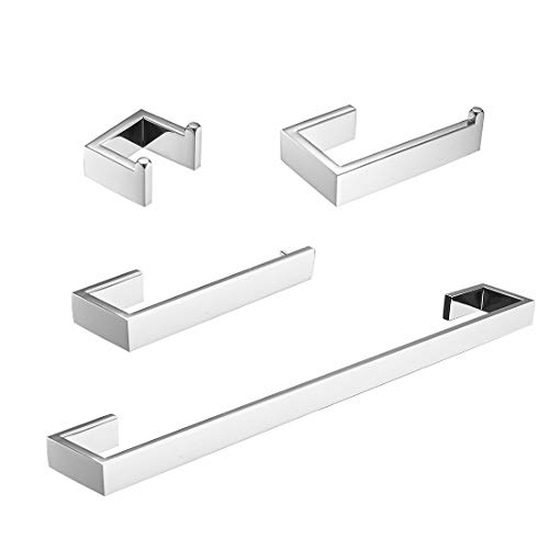 Product Cover Fapully 4 Piece Bathroom Accessories Set Stainless Steel Wall Mounted,Chrome Polish Finished