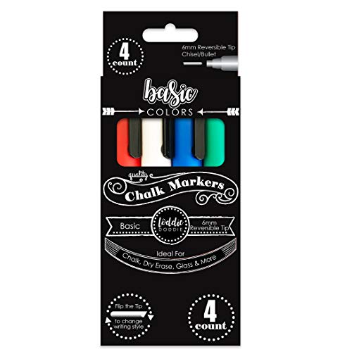 Product Cover Loddie Doddie 4ct Chalk Markers- Primary Colors for use on Chalk, Dry Erase and Glass surfaces
