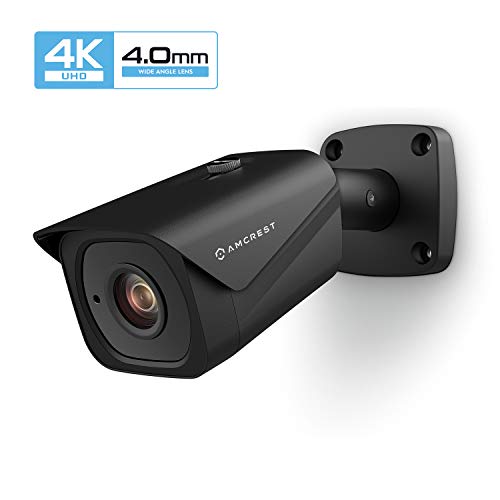 Product Cover Amcrest UltraHD 4K (8MP) Outdoor Bullet POE IP Camera, 3840x2160, 131ft NightVision, 4.0mm Narrower Angle Lens, IP67 Weatherproof, 88° Viewing Angle, MicroSD Recording, Black (IP8M-2496EB-40MM)