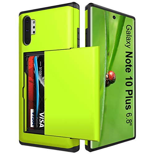 Product Cover Shmimy Galaxy Note 10 Plus Card Holder Case Credit Card Slot Wallet Dual Layer Cases Soft TPU Hard PC Shockproof Cover for Samsung Galaxy Note10+ Pro Plus 5G 6.8 inch