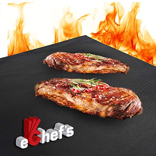 Product Cover BBQ Grill Mat, Baking Mat - 2 Pack - 15.75x13 Inches | Non-Stick | 0.39mm Thick Heavy Duty Grill Accessory for Heat up to 600 Degrees - Reusable - Dishwasher Safe - PFOA Free - FDA Approved