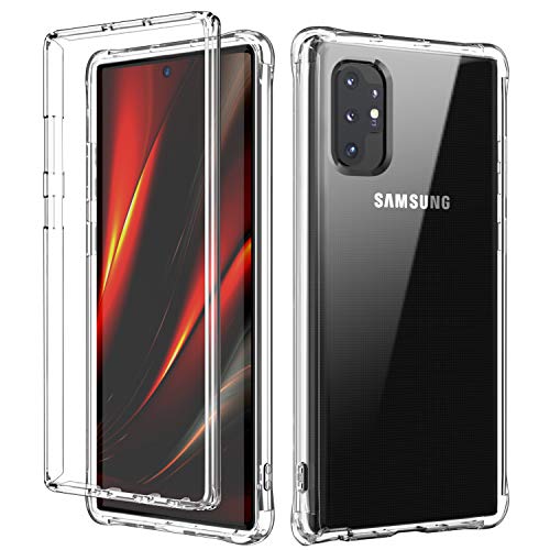 Product Cover SKYLMW Galaxy Note 10 Plus Case,Note 10+ 5G Cover,Dual Layer Shockproof Hybrid Soft TPU & Hard Plastic High Impact Protective Cases fit Galaxy Note 10+ 2019 for Women/Men/Girls/Boys,Clear