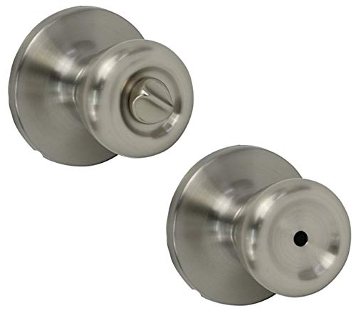 Product Cover Ultra Security 82578 Privacy Door Lockset, Tulip Style Knob, Satin Nickel