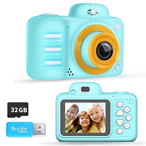 Product Cover Phankey Kids Camera,12MP Kids Digital Camera for Boys 1080P Kids Video Camera with 2.4 Inch Screen Birthday Toy Gift Selfie Camera Digital Camera for Children Include 32G Memory Card...