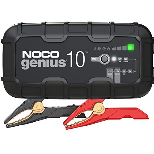 Product Cover NOCO GENIUS10, 10-Amp Fully-Automatic Smart Charger, 6V And 12V Battery Charger, Battery Maintainer, And Battery Desulfator With Temperature Compensation