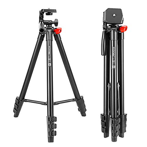 Product Cover ZOMEI Phone and Ipad Tripod, Video Tripod for Cellphone,Travel Selfie Tripod for Samsung, Huawei,iPhone,Camera and Gopro with Bluetooth Remote Control Universal Smartphone iPad Stand