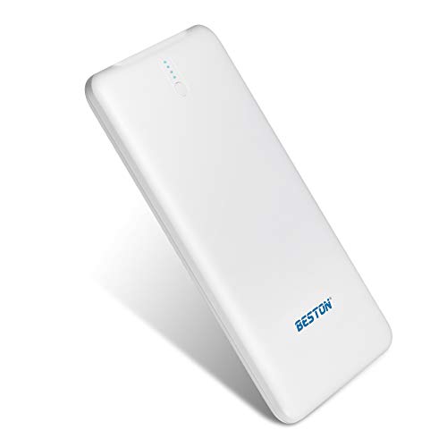 Product Cover BESTON Portable Charger 10000mAh Power Bank with 2.1A Output Dual USB Port, Fast Recharge External Battery Pack for iPhone iPad Galaxy Android Phone White