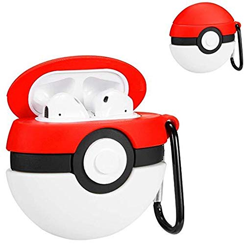 Product Cover Joyleop(Elf Ball) Compatible with Airpods 1/2 Case Cover, 3D Cute Cartoon Funny Fun Cool Kawaii Fashion,Silicone Airpod Character Skin Keychain Ring,Girls Boys Teens Men,Case for Air pods 1& 2