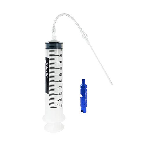 Product Cover Thinvik 4oz Bike Tubeless Sealant Injector Syringe for Stans No Tubes sealant and Other sealants, Presta Schrader Valve Core Removal Tool