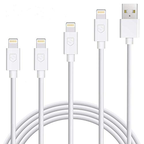 Product Cover iPhone Charger Atill iPhone Charger Cable 4 Pack 3FT+3FT+6FT+10FT Lightning Cable Charging & Syncing Cord Compatible iPhone Xs/Max/XR/X/8/8Plus/7/7Plus/6S/6S Plus/SE/iPad More