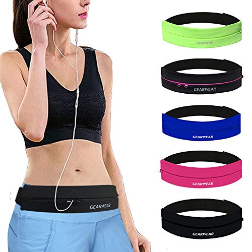Product Cover GEARWEAR Waistband Running Belt for Phone Holder Runner Pocket Pouch for Wallking Fitness Jogging Workout Gym Sports Travel Exercise iPhone XR XS MAX 8 Plus Samsung S10