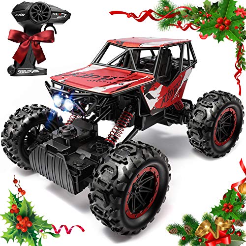 Product Cover Cumbor 1:12 Large Remote Control Car, Rechargeable 2.4 Ghz Radio Remote Control Monster Truck, High Speed 4WD Off Road Vehicle and Rock Crawler, Gifts for Boys and Girls