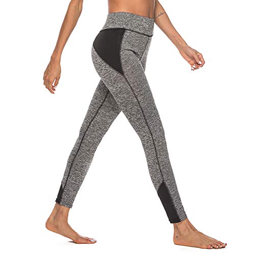 Product Cover Carduran Color Block Sports Yoga Pants Push Up Leggings High Waist Stretchy Tights Thin Sectionfor Women Grey