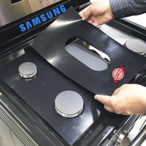 Product Cover Samsung Stove Protector Liners - Stove Top Protector for Samsung Gas ranges - Customized - Easy Cleaning Stove Liners NX58F5500SS
