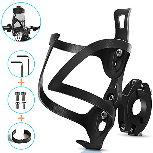 Product Cover AIKATE Bike Cup Holder, Bicycle 2-in-1 Bottle Bracket, Aluminum Alloy Water Bottle Cages, Universal Rotation Cup Drink Holders for Bike Handlebars, Motorcycle, MTB, Boat, Walker, Wheelchair, Stroller