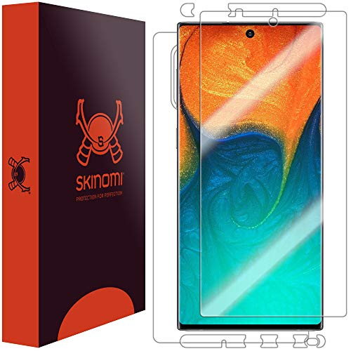 Product Cover Skinomi Full Body Skin Protector Compatible with Samsung Galaxy Note 10+ Plus (Note 10+ 5G, 6.8 inch Display)(Screen Protector + Back Cover) TechSkin Full Coverage Clear HD Film