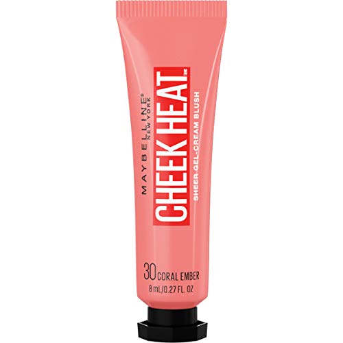 Product Cover Maybelline Cheek Heat Gel-Cream Blush, lightweight, Breathable Feel, Sheer Flush Of Color, Natural-Looking, Dewy Finish, Oil-Free, Face Makeup, Coral Ember, 0.27 Fl Oz