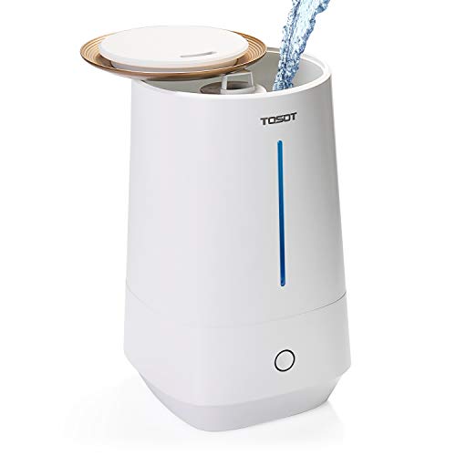 Product Cover TOSOT Ultrasonic Cool Mist Humidifier, 4L/1.1 Gallon Essential Oil Diffuser, Top-Filling Tank, Micro-Mist Technology, 24-Hour Run Time, Auto Shut-Off, Whisper Quiet - Air Moisturizer for Home, Bedroom