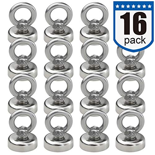 Product Cover Magnetic Hooks, 25LBS Heavy Duty Neodymium Rare Earth Magnet Hook with 3 Layers Ni Strong Corrosion Protection,Ideal for Indoor Hanging