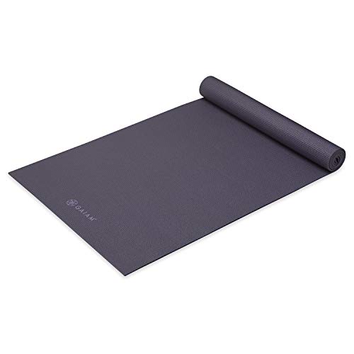 Product Cover Gaiam Yoga Mat - Premium 5mm Solid Thick Non Slip Exercise & Fitness Mat for All Types of Yoga, Pilates & Floor Workouts (68