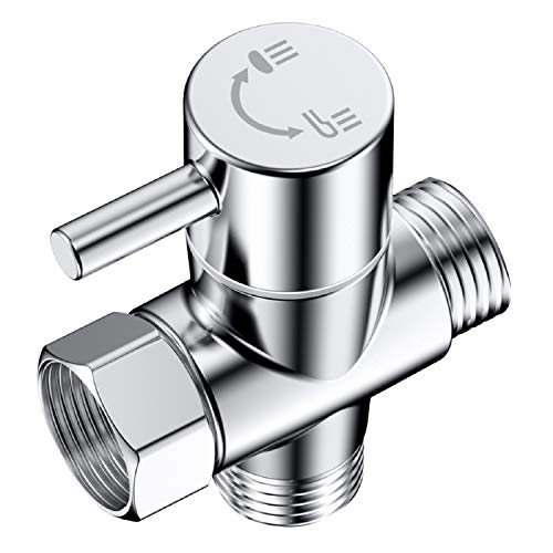Product Cover CACASO 100% Solid Brass Shower Arm Diverter,G 1/2 3 Way Shower Diverter valve For Hand Held Showerhead and Fixed Spray Head Diverter Polished Chrome