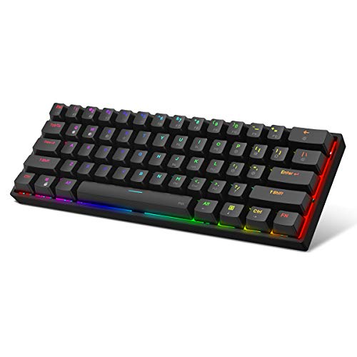 Product Cover DIERYA x KEMOVE 60% Mechanical Gaming Keyboard, RGB Backlit Wired PBT Keycap Waterproof Type-C Mini Compact 61 Keys Computer Keyboard with Full Keys Programmable (Gateron Optical Blue Switch)