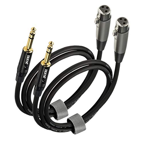 Product Cover EBXYA 1/4 TRS to XLR Female Cable Balanced with 3-Pin 3 Feet, 2 Packs