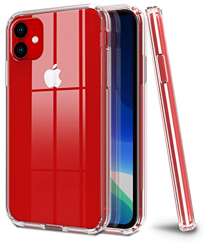 Product Cover iPhone 11 Case, CLONG Compatible with iPhone 11 Case, Crystal Clear Anti-Scratch Shock Absorption Soft TPU/PC Bumper Protective Cover Case for 6.1inch Apple iPhone 11, HD Clear