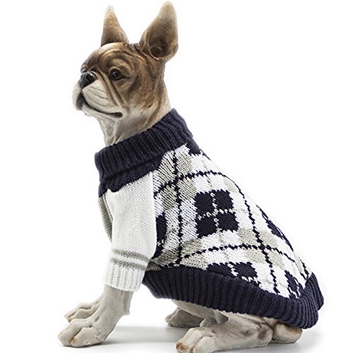 Product Cover HAPEE Pet Clothes The Diamond Plaid Cat Dog Sweater,Dog Accessories,Dog Apparel,Pet Sweatshirt