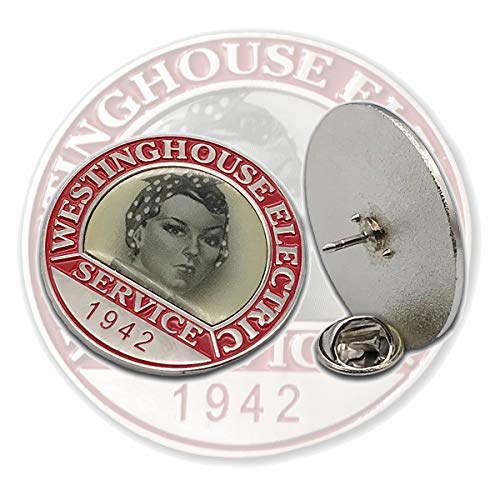 Product Cover Rosie the Riveter Pin, Authentic WW2-Style Collar Pin, Enamel on Metal