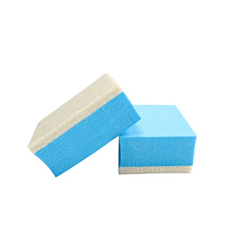 Product Cover Ahomed Magic Clay Cleaning Eraser Sponge, Bar Car Pad Block Cleaning Eraser Wax Polish Pad Tool - Multi Surface Power Scrubber Foam Pads (2 x Magic Clay Sponge, Blue)