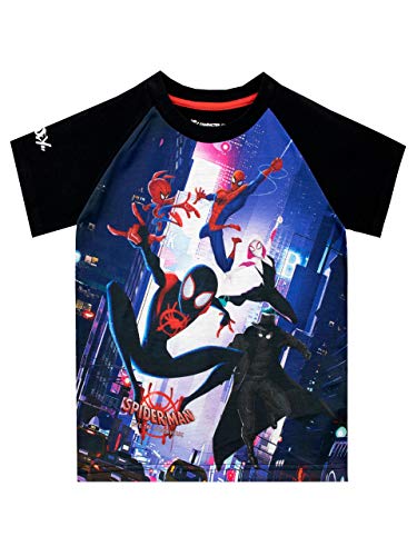 Product Cover Marvel Boys' Spiderman T-Shirt Spider-Verse Black Size 3T
