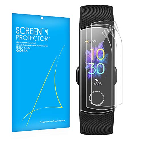 Product Cover Qoosea Compatible with Huawei Honor Band 5 Screen Protector [3 Pack] Ultra-Thin HD Transparency Anti Scratch Resistant Explosion-Proof Protective Film