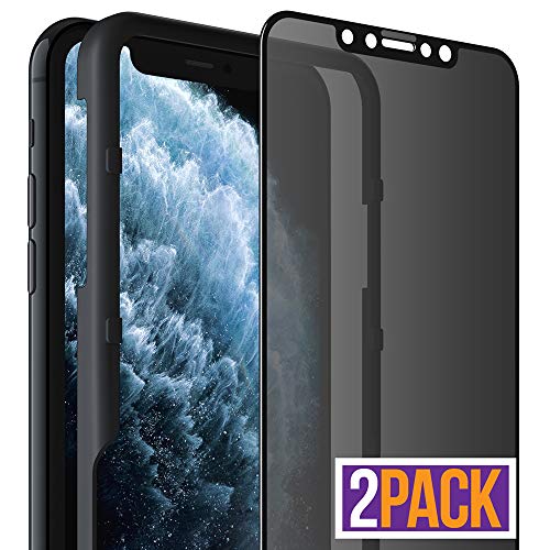 Product Cover FlexGear Privacy Screen Protector for iPhone 11 Pro Max [Full Coverage] Tempered Glass (2-Pack)