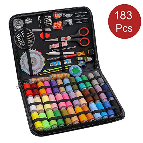 Product Cover Sewing KIT Premium Repair Set, 183 Premium Sewing Supplies Including Professional Sewing Accessories, 38 XL Thread Spools, Easy to Use Sowing Accessories for Traveller, Adults, Kids, Beginner
