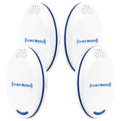 Product Cover Ultrasonic Pest Repeller 4 Pack, Electronic- Plug in Reject Insect Rodent Mosquito Cockroach Spider Ant Mice Mouse Bed Bugs Ultrasound Control Defender Safe for Kids & Pets