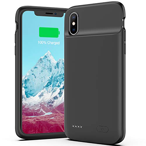 Product Cover OMEETIE Battery Case for iPhone X/Xs/10, 4100mAh Ultra Slim Portable Protective Charging Case, Rechargeable Extended Battery Pack Charger Case Compatible with iPhone X/Xs