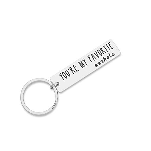 Product Cover You're My Favorite Keychain Husband Gifts for Boyfriend from Wife Girlfriend Wedding Birthday -Anniversary for Wife Her Him Wifey Hubby Funny Gifts