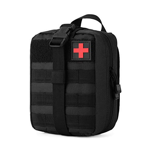 Product Cover Gonex MOLLE Medical Pouch EMT First Aid Pouch Rip-Away IFAK Tactical Utility Pouch for Outdoor Activities, Black