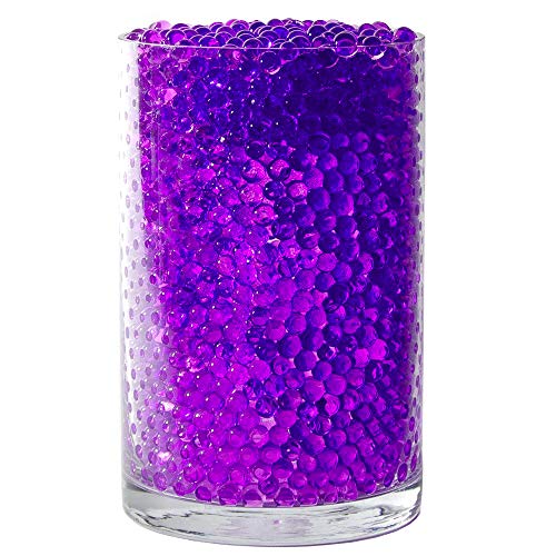 Product Cover SooperBeads 20,000 Vase Filler Beads Gems Water Growing Purple Hydro Gel Crystal Soil Pearls for Vases, Wedding Centerpiece, Floral Decoration, Plants, Kids Sensory Play Table Activities (Lavender)