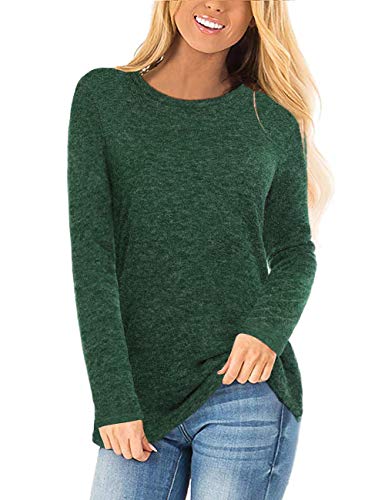 Product Cover Sousuoty Fall Knitted Sweaters for Women Long Sleeve Cozy T Shirt Fashion 2019 O-Neck Army S