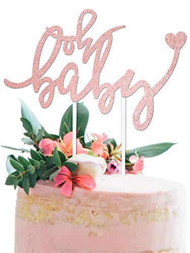 Product Cover Baby Shower Cake Topper Rose Gold - 