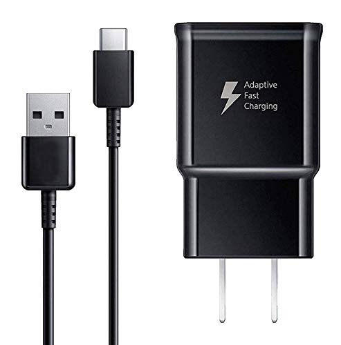 Product Cover USB Type C Charger Cable and Adaptive Fast Charging Wall Charger Adapter Kit Compatible with Samsung Galaxy S10/S10+ S10e /S9/S9+/S8/S8+ Plus Note 8/Note 9 & Other Smartphones